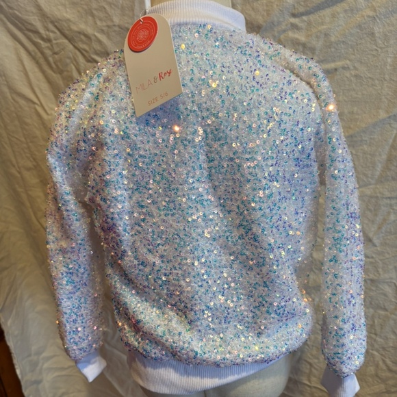 Mila & Rose cotton candy sequin jacket 5/6 NWT - Picture 5 of 11
